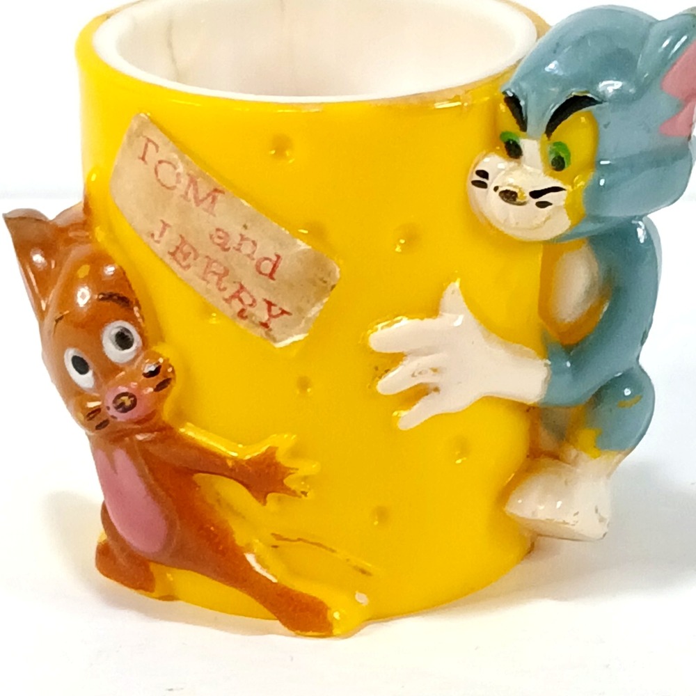 Tom and Jerry Egg Cup MGM 1970 Hong Kong Plastic